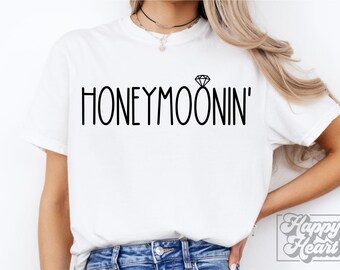 Honeymoonin SVG PNG - Honeymoon Shirt SVG - Just Married - Wedding Design - Cricut Cut File Instant Download - Honeymoon Bound Vibes