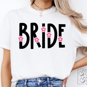 Braut SVG - Blumen Braut zu sein Design - Bachelorette SVG - Ich habe ja gesagt - Cricut Schnitt Datei - Verlobung png - Zukünftige Frau Shirt - Verlobte SVG