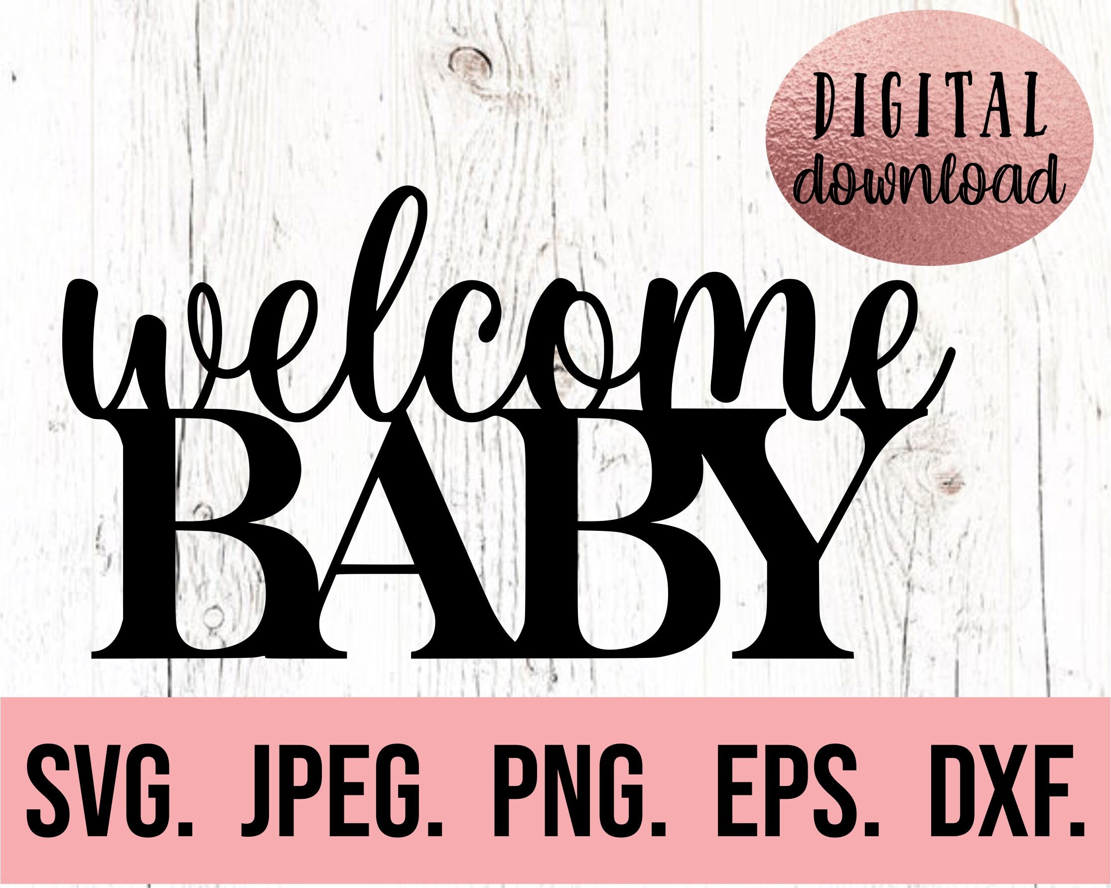 Welcome Baby Cake Topper SVG Coming Soon Baby Cupcake - Etsy Australia