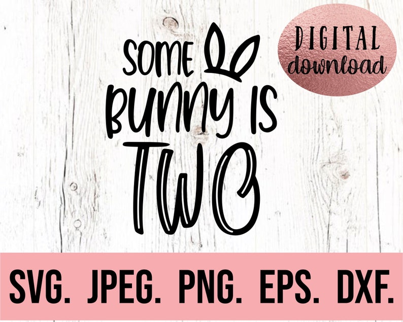 Some Bunny is Two SVG - Birthday Bunny SVG - 2nd Birthday Shirt ...