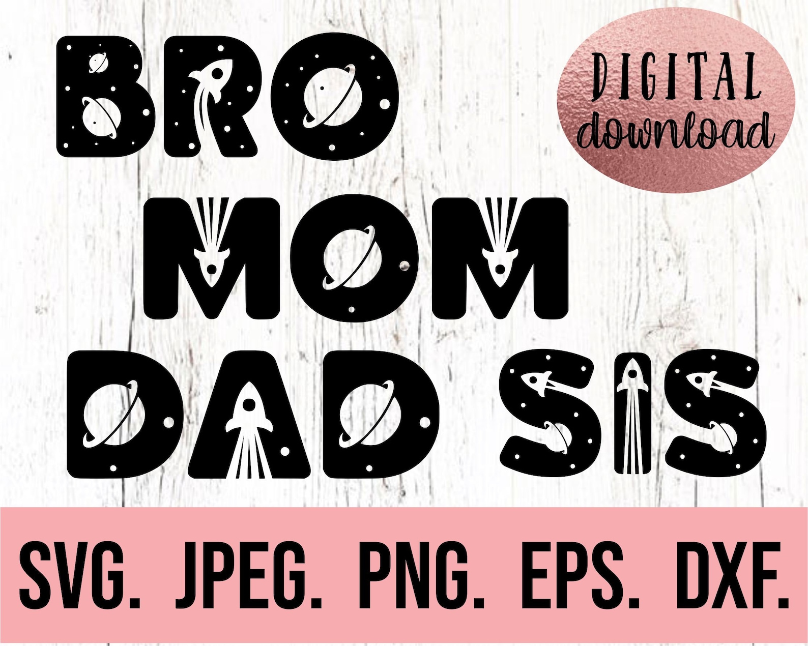 Space 1st Birthday SVG Outer Space Family Birthday SVG - Etsy