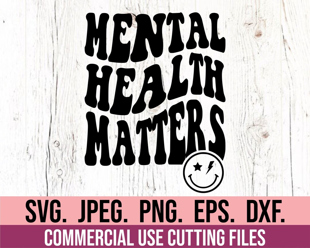 Mental Health Matters SVG - Self Love Self Care - Groovy Retro Trendy ...