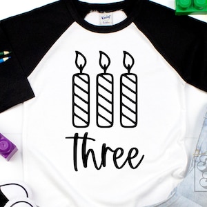 3.Geburtstagskind Kerze SVG - Cricut Datei - 3