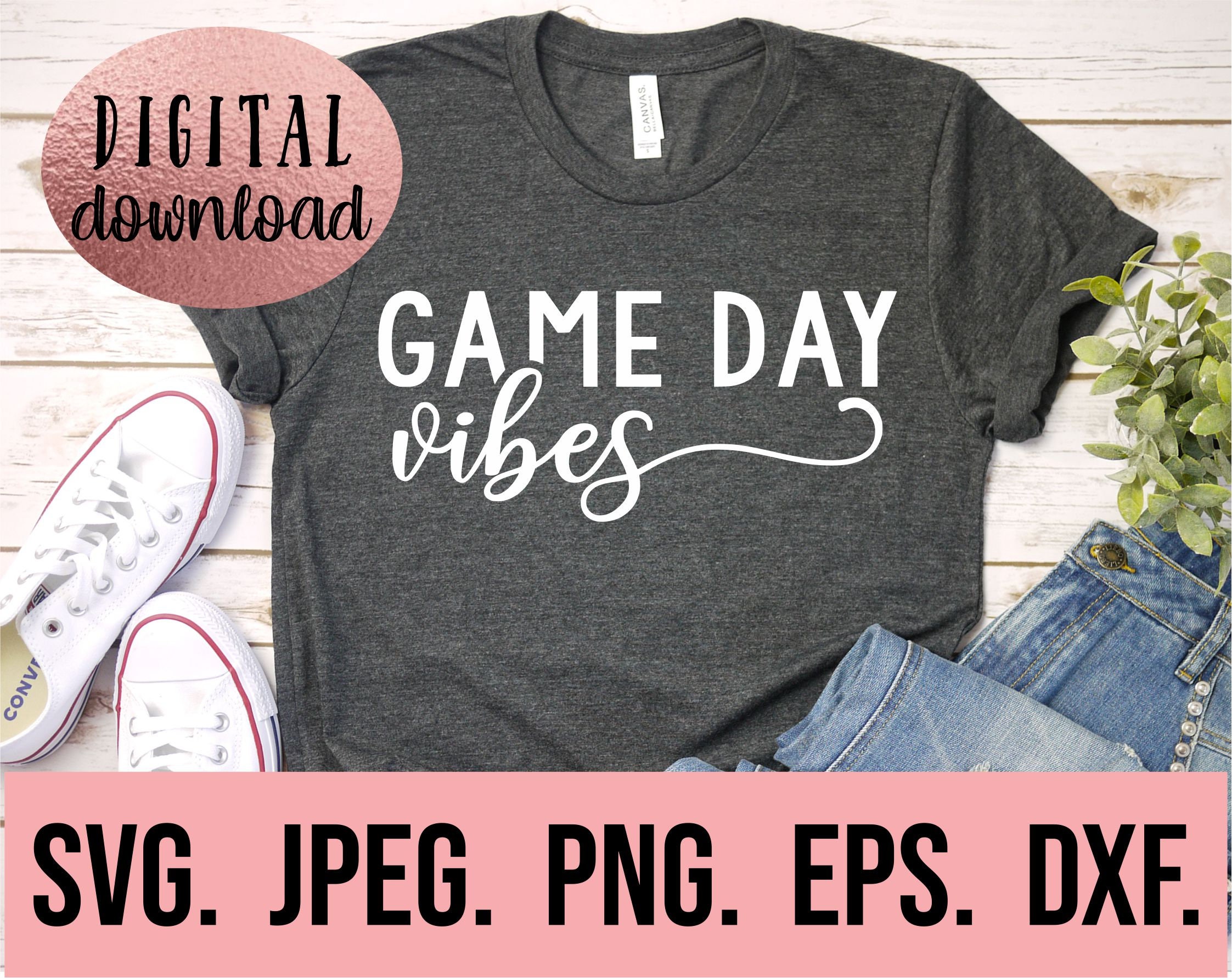 Game Day Vibes SVG Game Day SVG Digital Download Cricut Etsy