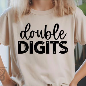 Doppelte Ziffern SVG PNG - Hello Ten - Doppelte Ziffern Ära - 10.Geburtstagsgeschenk - Instant Download - Cricut-Datei - Hello 10