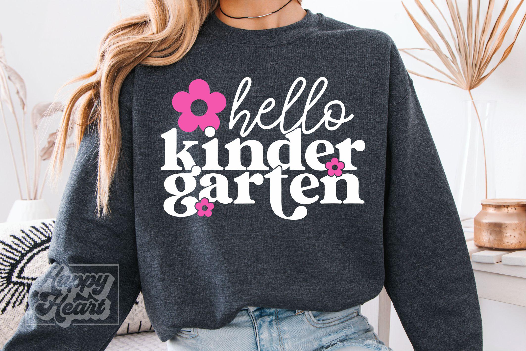 Hello Kindergarten SVG PNG - First Day Back to School - Kinder Teacher ...