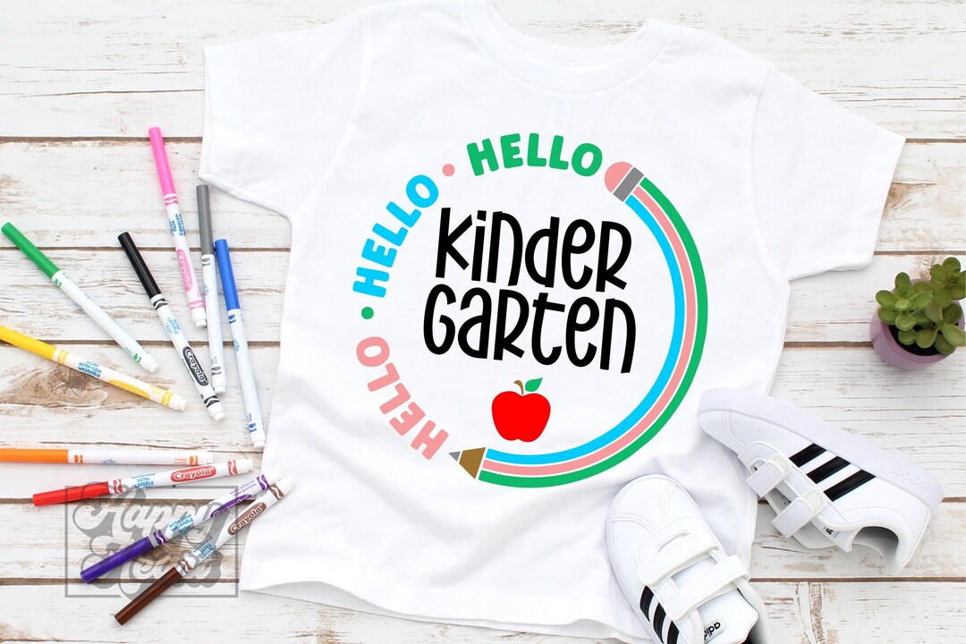 Hello Kindergarten SVG - Instant Download - Cricut Cut File - Back to ...