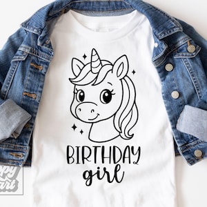 Unicornio de cumpleaños SVG - Unicornio mágico de cumpleaños PNG - Princesa de cumpleaños - Descarga digital - Diseño de primer cumpleaños - Cricut
