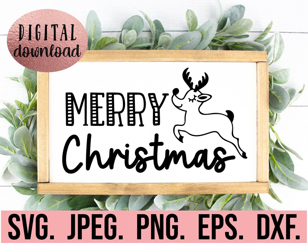 Merry Christmas SVG - Christmas Cut File - Cricut - Silhouette - Merry ...