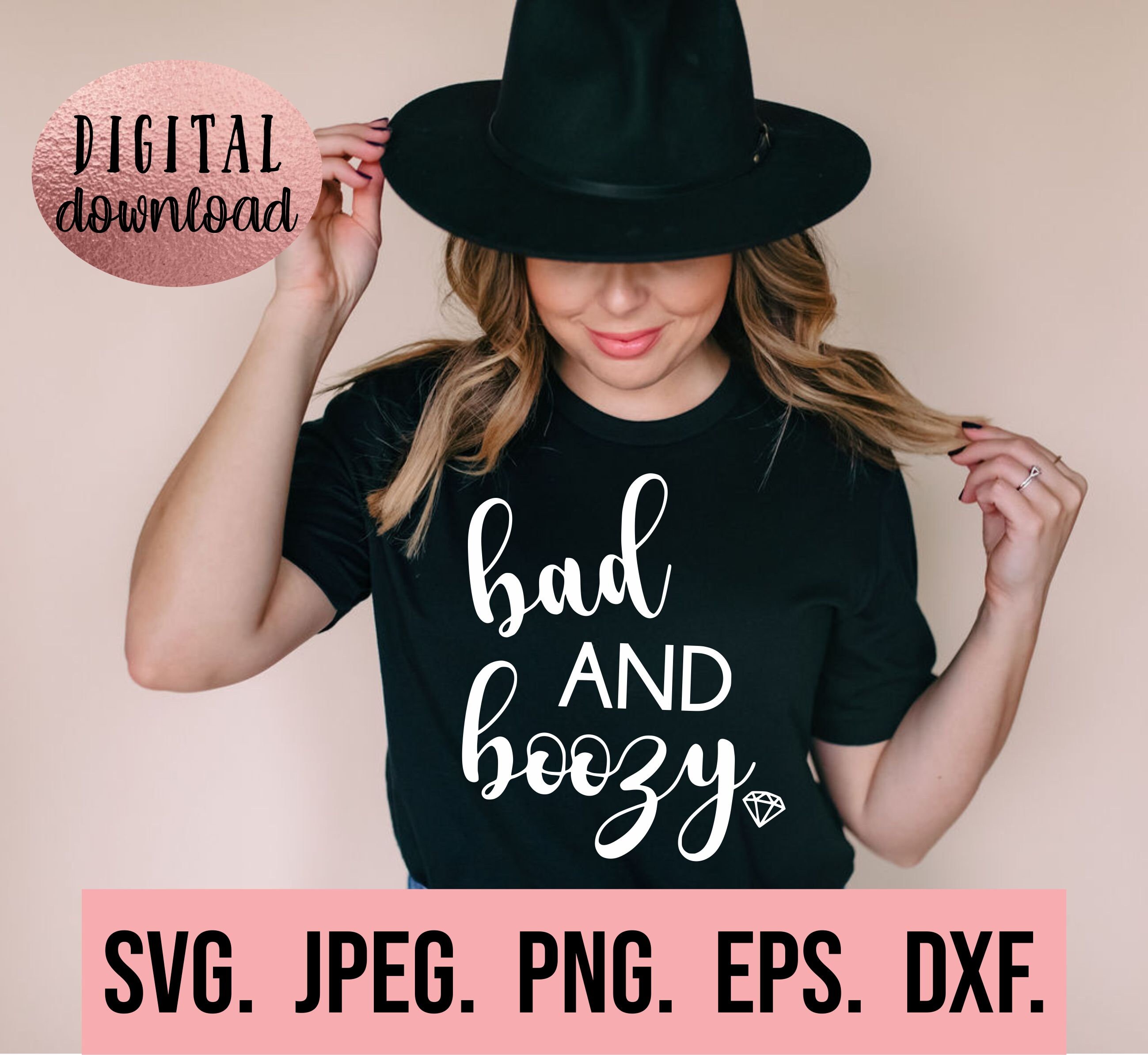 Bad and Boozy SVG - Bad & Boozy Design - Bachelorette SVG - Bridesmaid ...