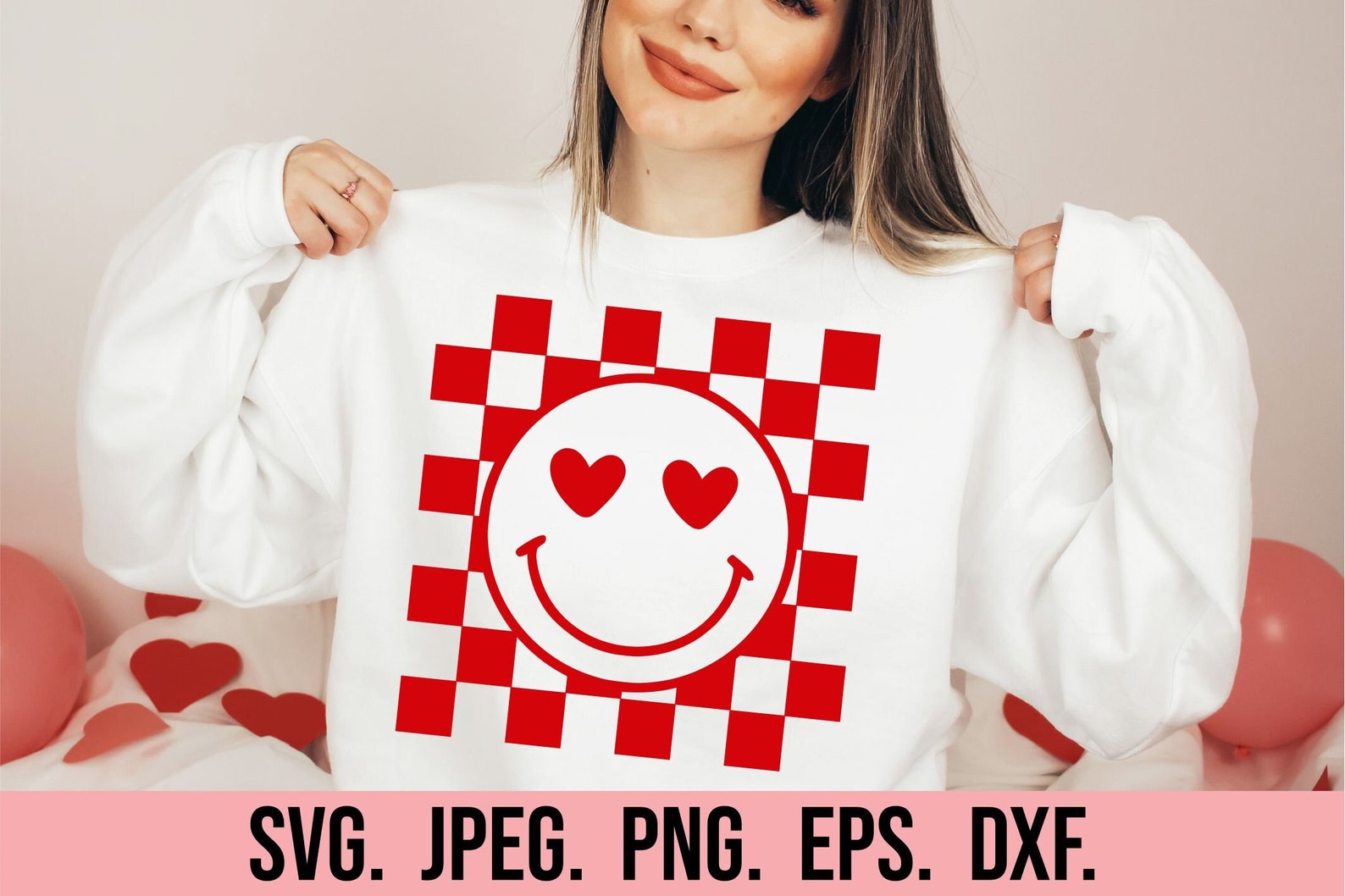 Retro Smiley Valentines Day SVG - Instant Download - Cricut Cut File ...