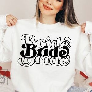 Groovy Bride SVG - Bride to Be Design - Bachelorette SVG - Ibehälterte SVG - Ich sagte ja - Cricut Cut File - Verlobung png - Zukünftige Frau Shirt - Verlobte SVG