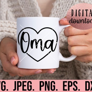 Oma SVG - Meist geliebte Oma SVG - Oma Shirt Design - Digital Download - Cricut Datei - Oma PNG - Muttertag - Gesegnete Oma - Geschenk für Oma