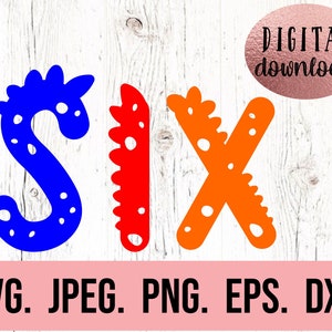 6th Birthday SVG - I am Six Dino Theme SVG - Sixth Birthday Boy Shirt - Digital Download - Birthday Boy - Six 6 Birthday SVG - Hear Me Rawr