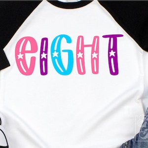 8th Birthday Girl SVG PNG - Hello Eight SVG - Eighth Birthday svg - Digital Download - Birthday Girl Design - 8 svg - 8th Birthday Design