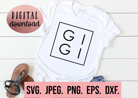 Best Gigi Ever Tshirt Grandma Love Minimalist Square Design Best Gigi Ever Tshirt Grandma Love Minimalist Square Design
