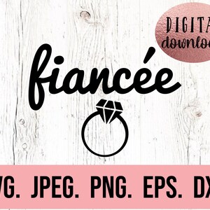 SVG Fidanzato - Design sposa - SVG Bachelorette - Futura signora - File di taglio Cricut per maglietta fidanzata - Download digitale - Design sposa - SVG sposa