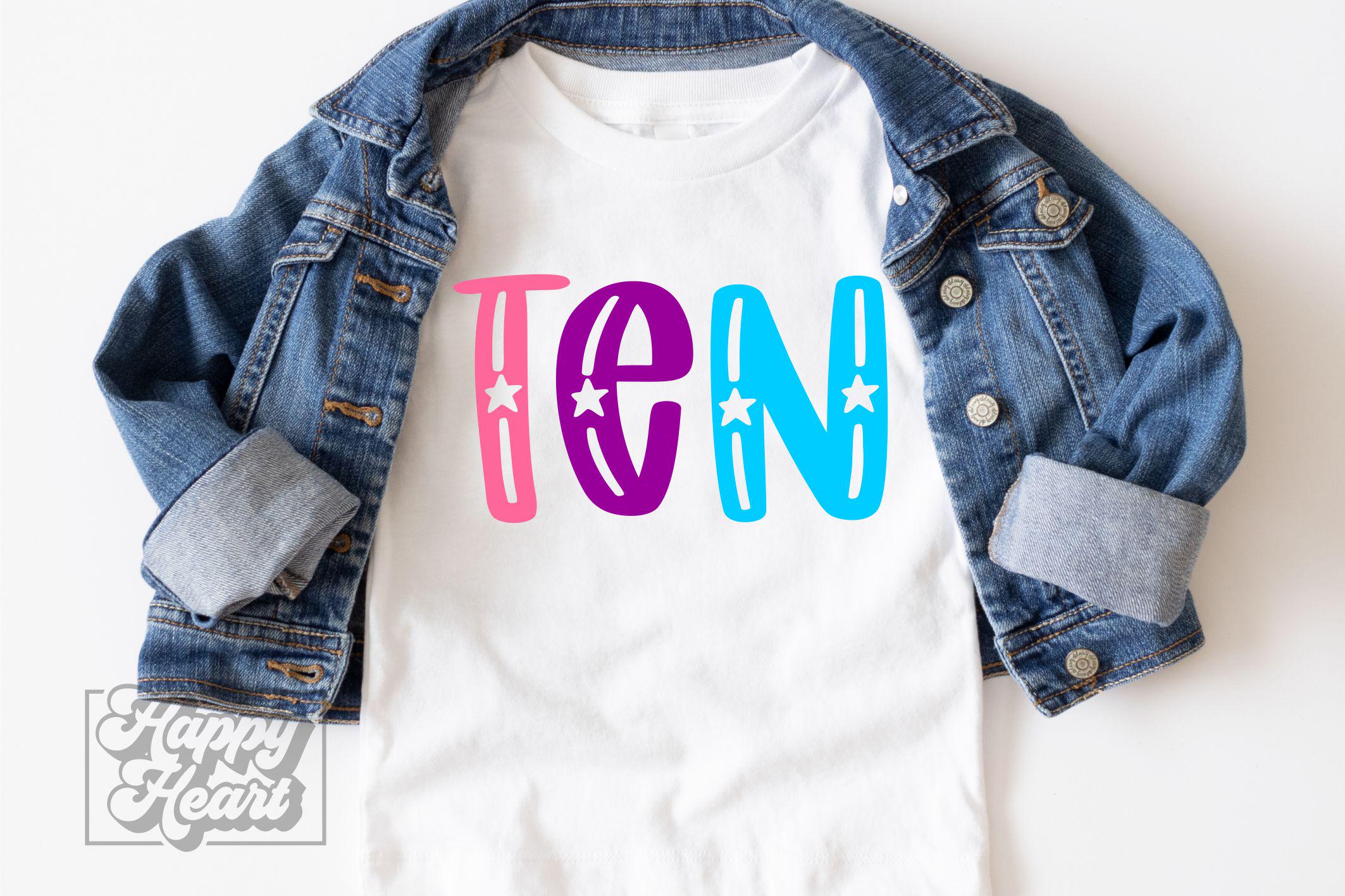10th Birthday Girl SVG PNG - Ten SVG - Hello Ten Svg - Double Digits ...