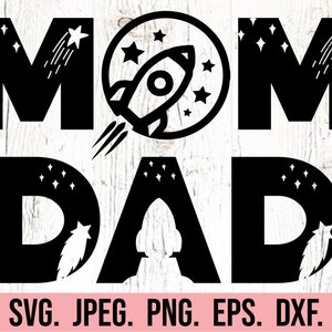 Space 1st Birthday SVG - Outer Space Family Mom Dad Birthday SVG - First Birthday Boy Shirt - Digital Download - Birthday Boy - One Birthday