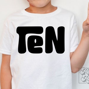10 SVG - 10. Geburtstag Junge Shirt SVG - Instant Download - Cricut Datei - 10. Geburtstag Mädchen png - Doppelte Ziffern SVG - 10 Silhouette