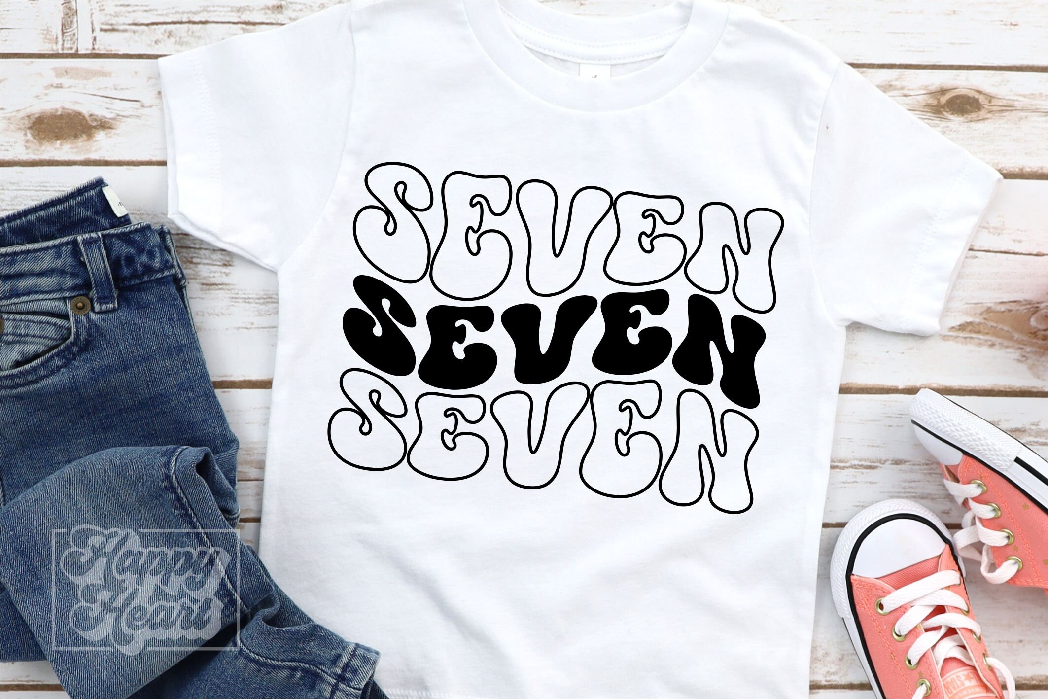 Retro Seven SVG - Seventh Birthday Boy Shirt SVG - Instant Download ...