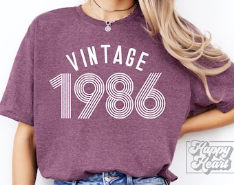 ヴィンテージ 1986 オリジナル SVG PNG - 40 - 40歳の誕生日デザイン - レトロ Hello 40 バースデー クルー シャツ - 限定版 - Cricut カット ファイル