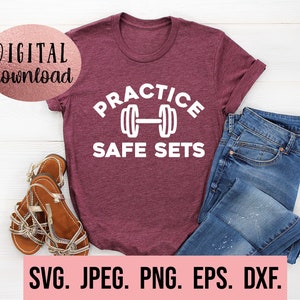 Fitness SVG-paket - direkt nedladdning - Cricut Cut-fil - Hustle For The Muscle - Drop It Lie A Squat - Gym svg - Motiverande png - träning bild 3