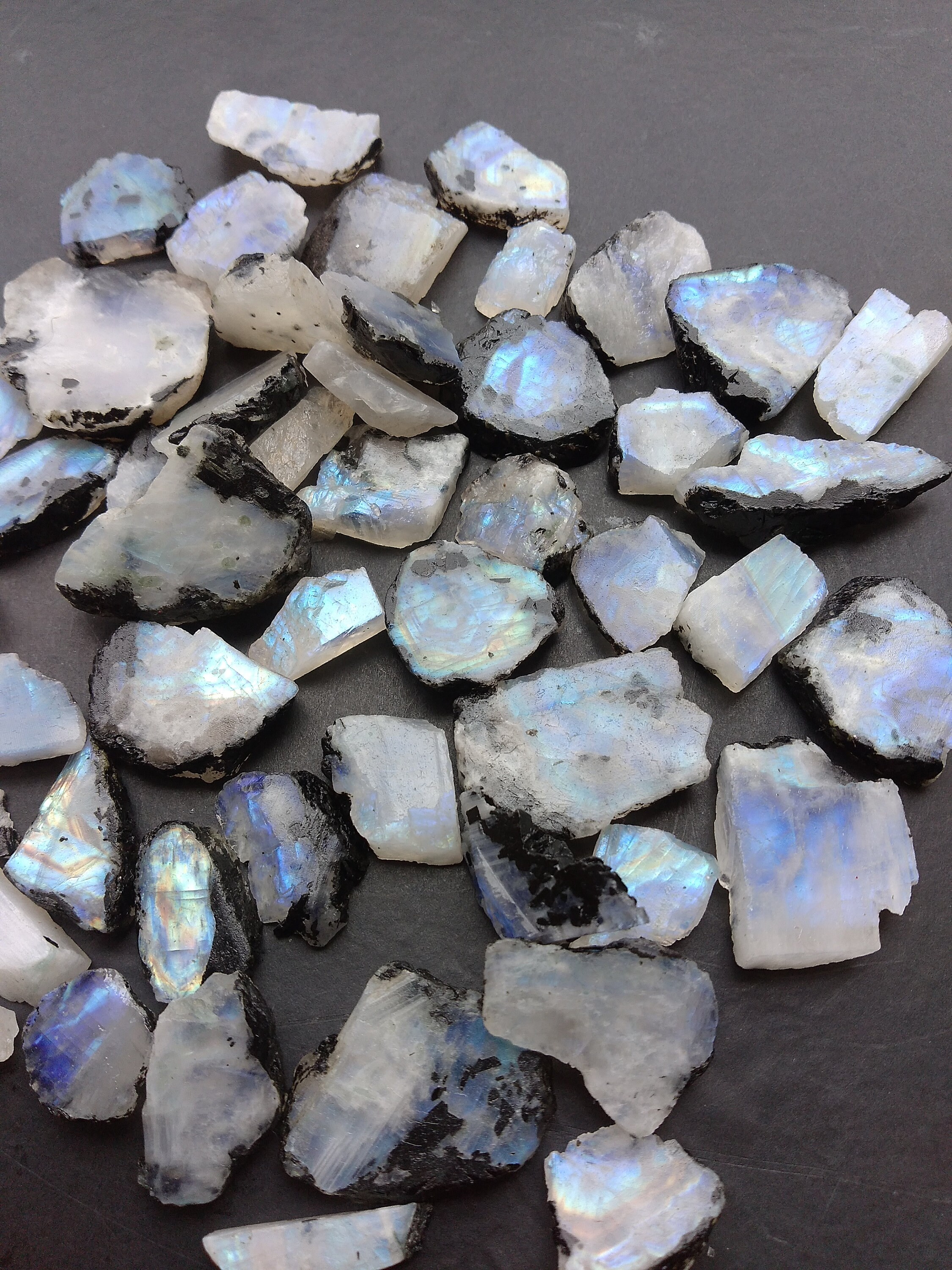 Natural Blue Moonstone Raw Gemstone for Jewelry 15 to 25 mm Etsy