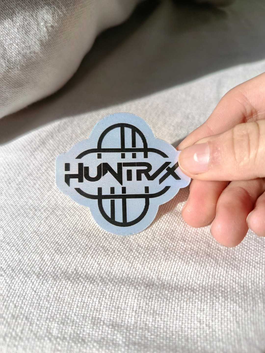 Holographic Huntrix Logo Sticker | Waterproof Vinyl Decal | Kpop Demon ...