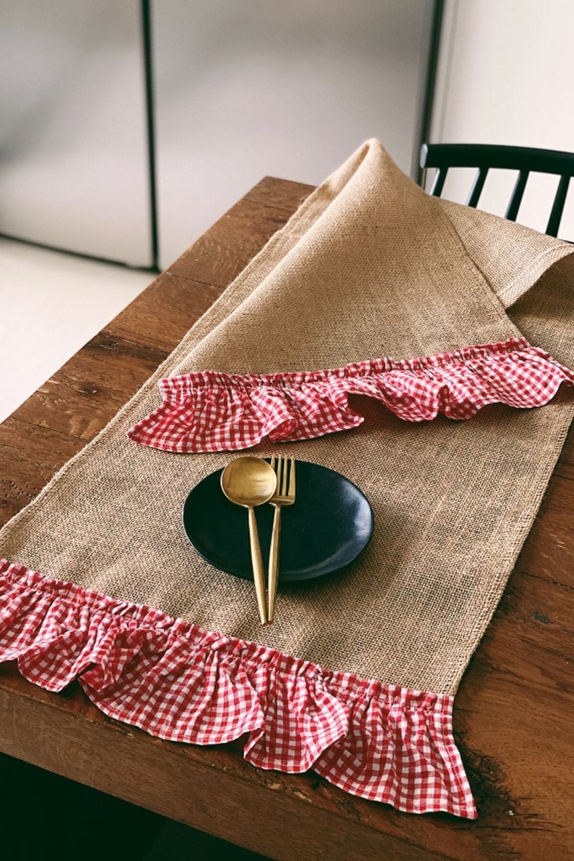 Italian Style Table Runner made of Sackloth table decor / Etsy