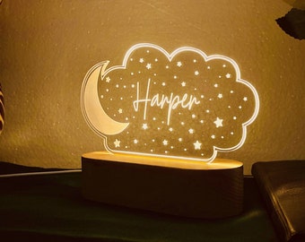 Baby Night Light Moon Star Gift Baby Shower Girl Gift  Nursery Light Kids Room Decor Newborn Gifts