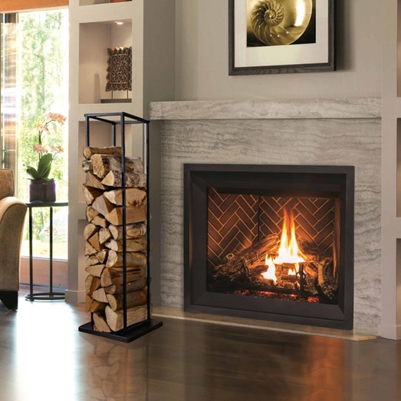 Large Fireside Log Storage Rack Indoor Outdoor Wood Burner Metal