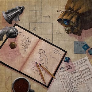 D&D Night (original oil painting)