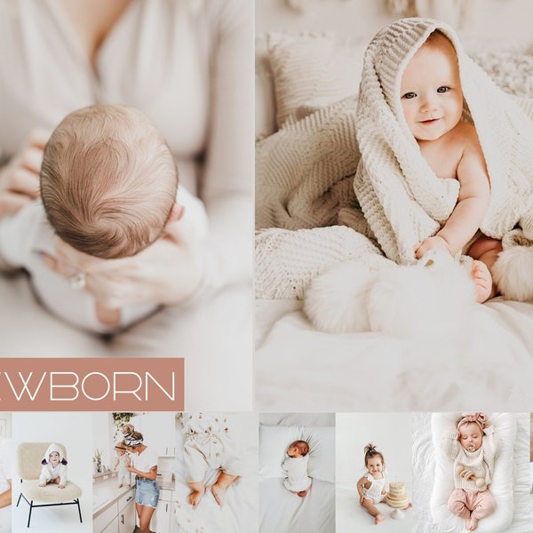 15 NEWBORN Lightroom Mobile & Desktop Presets • Bright Preset • Warm Preset • Mother preset • Light Airy Preset • Mommy Blogger • Instagram