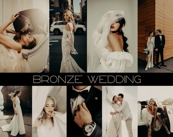 15 Bronze Wedding Lightroom Mobile & Desktop Presets • Aesthetic Portrait • Elegant Wedding • Cream • Wedding Presets for Couple Photography