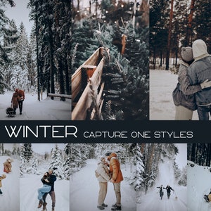 Puede incluir: Una colección de estilos Capture One con temática invernal para fotógrafos. Los estilos están diseñados para mejorar los colores y los tonos de las fotos de invierno, creando una sensación cálida y acogedora. Los estilos son perfectos para los fotógrafos que desean crear imágenes de invierno hermosas y evocadoras.