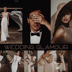 15 WEDDING GLAMOUR Lightroom Mobile & Desktop Presets • Boho Presets • Bronze Skin •  Presets for Couple Photography • Aesthetic Wedding