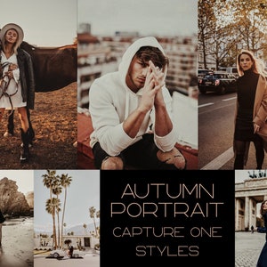 15 Autumn Portrait Capture One Styles • Vintage Presets • Warm Styles • Dark Presets • Wedding Presets • Earth Tones Style • Fall Styles