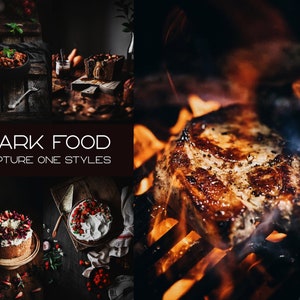15 Dark Food Capture One Styles • JPEG Vintage Presets • Food Presets for Desktop • Dark Presets • Light Presets • Food Blogger Presets