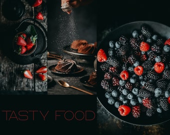 Deep Dark 10 Food Blog Lightroom Presets Blogger Plus Adobe Camera Raw Instagram Presets Moody Food Warm Desktop Mobile