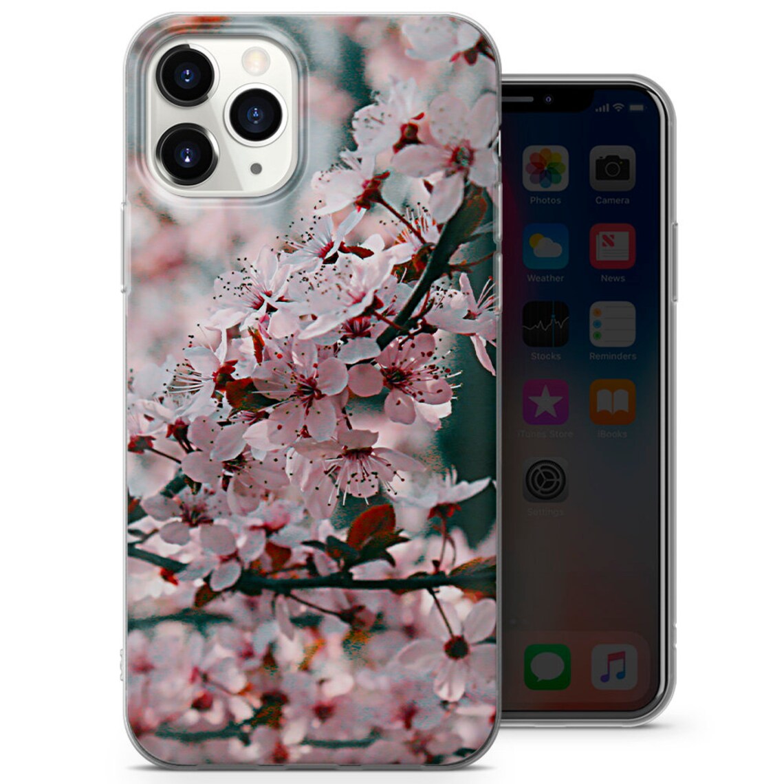 Cherry Blossom Phone Case Flower Cover for iPhone 12 11 Pro Etsy