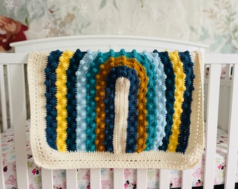 Rainbow Baby Blanket, Baby Shower Gift, Baby Blanket
