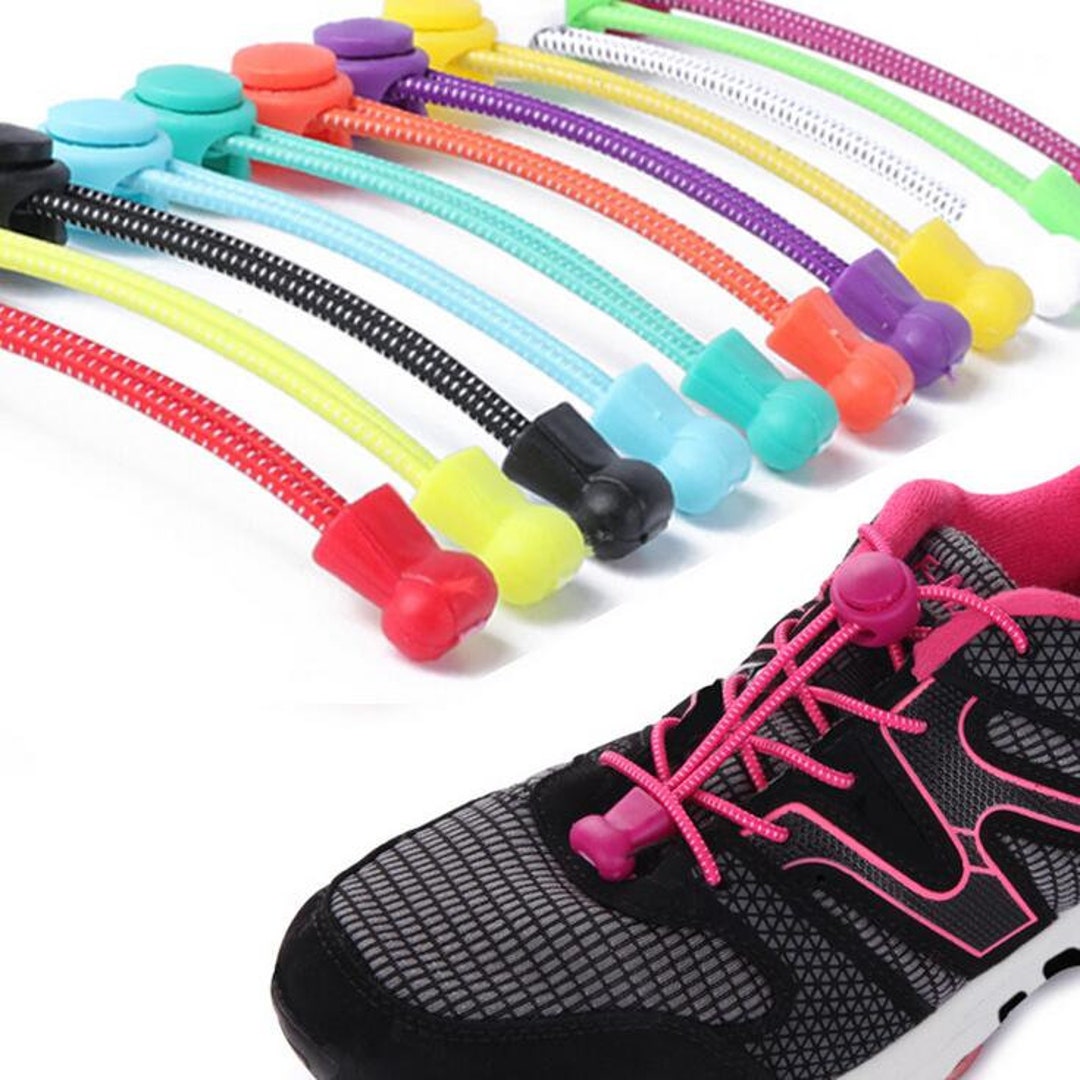 Dropship 1Pair 23 Colors Sneaker ShoeLaces Elastic No Tie Shoe Laces  Stretching Lock Lazy Laces Quick Rubber Shoelace Shoestrings to Sell Online  at a Lower Price