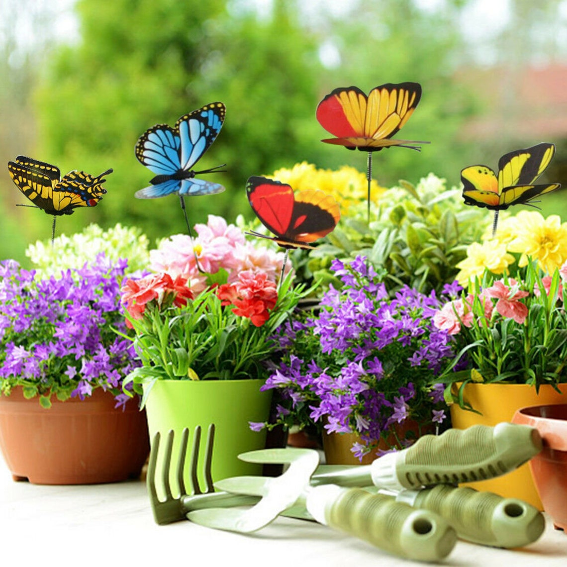 Butterfly Garden Stakes Ornaments for Indoor and Outdoor Etsy UK