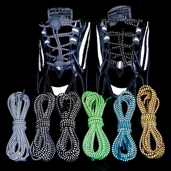 NO TIE 3mm Round ELASTIC SHOELACES Adjustable + End CAP + Tool ~Sport  Sneakers~