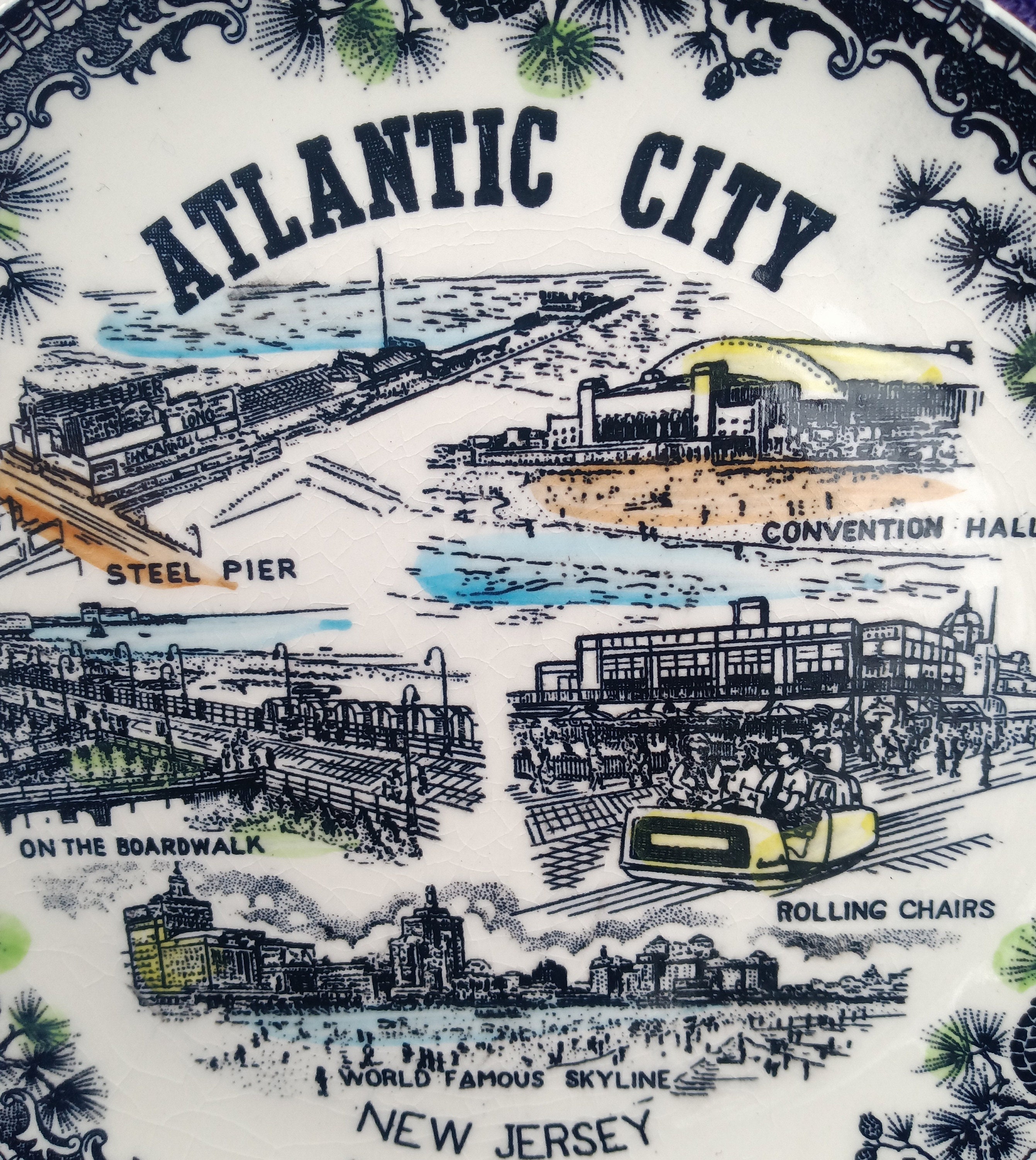 Atlantic City New Jersey Souvenir Plate Etsy