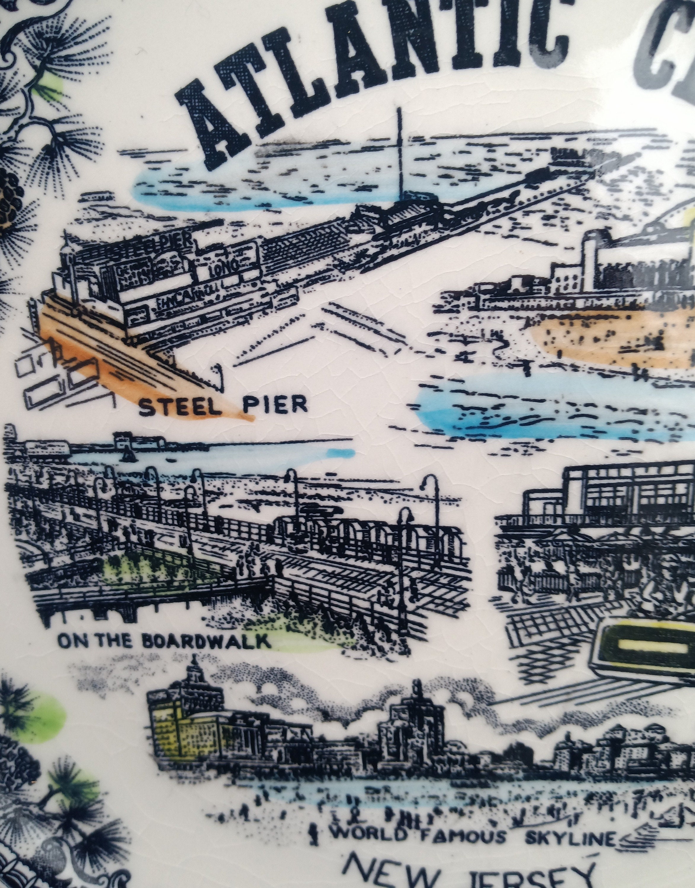 Atlantic City New Jersey Souvenir Plate Etsy