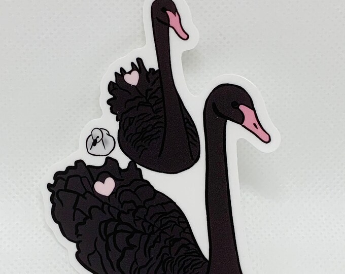 Black Swan Vinyl Sticker - Etsy