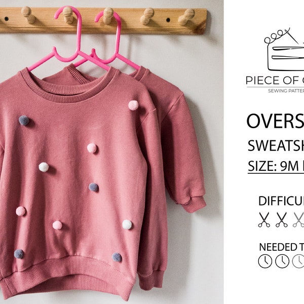 Oversize sweatshirt pdf pattern | baby sweatshirt pdf pattern| oversize sweatshirt pattern