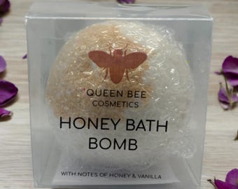 Honey Scented Bath Bomb: Buttery Toffee & Vanilla Fizz